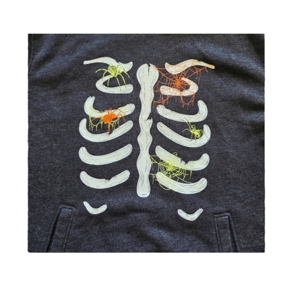Cat & Jack-Skeleton Print Hoodie, Size 6/7 - Picture 3 of 5
